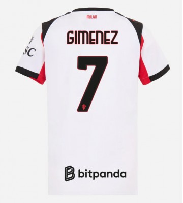 AC Milan Santiago Gimenez #7 Replika Udebanetrøje Dame 2025-26 Kortærmet